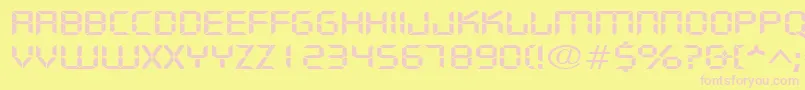 DigifacewideRegular Font – Pink Fonts on Yellow Background