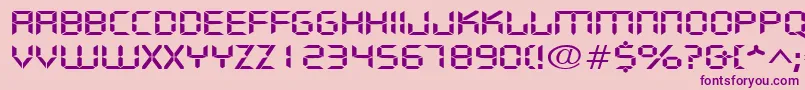 フォントDigifacewideRegular – ピンクの背景に紫のフォント