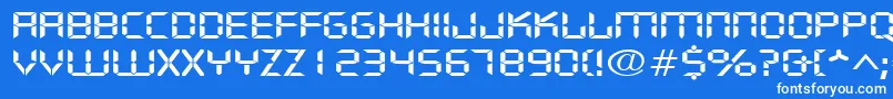 フォントDigifacewideRegular – 青い背景に白い文字