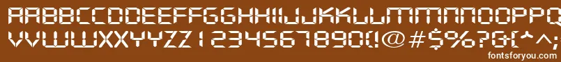 Шрифт DigifacewideRegular – белые шрифты на коричневом фоне