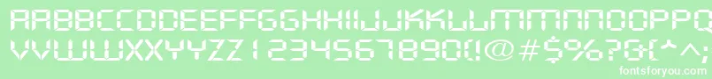 DigifacewideRegular Font – White Fonts on Green Background