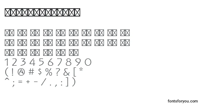 KolomanModern-fontti – aakkoset, numerot, erikoismerkit