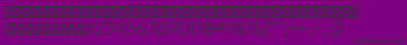 フォントKolomanModern – 紫の背景に黒い文字