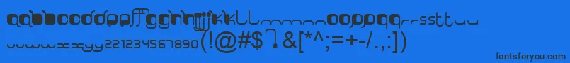 SorryLuthiV10ByOooN3oOoo Font – Black Fonts on Blue Background
