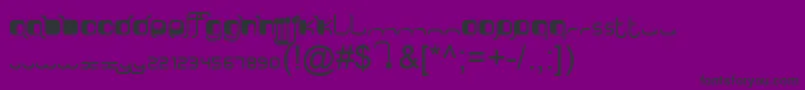 SorryLuthiV10ByOooN3oOoo-Schriftart – Schwarze Schriften auf violettem Hintergrund