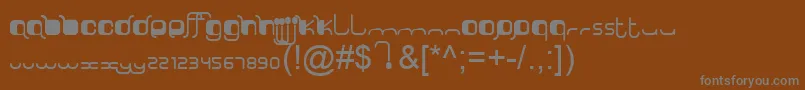 フォントSorryLuthiV10ByOooN3oOoo – 茶色の背景に灰色の文字