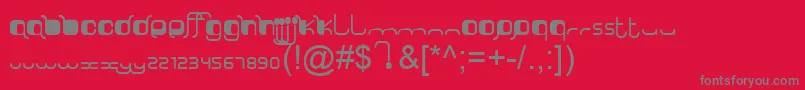 SorryLuthiV10ByOooN3oOoo Font – Gray Fonts on Red Background
