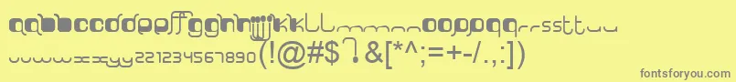 SorryLuthiV10ByOooN3oOoo Font – Gray Fonts on Yellow Background