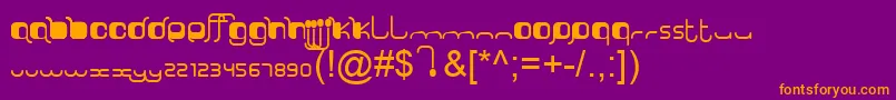 Lisätietoja SorryLuthiV10ByOooN3oOoo-fontista SorryLuthiV10ByOooN3oOoo-fontti – oranssit fontit violetilla taustalla