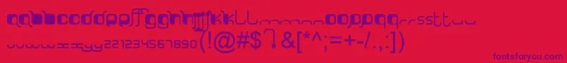 SorryLuthiV10ByOooN3oOoo Font – Purple Fonts on Red Background