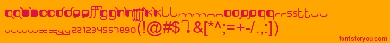 SorryLuthiV10ByOooN3oOoo Font – Red Fonts on Orange Background