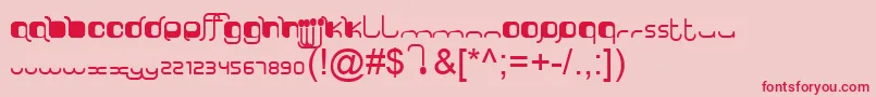 SorryLuthiV10ByOooN3oOoo Font – Red Fonts on Pink Background