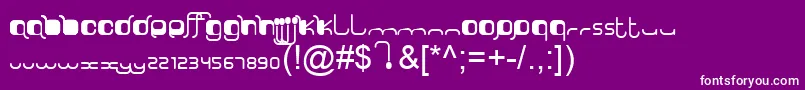 SorryLuthiV10ByOooN3oOoo-Schriftart – Weiße Schriften auf violettem Hintergrund