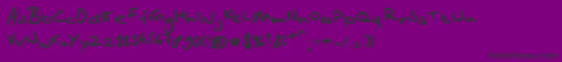 Шрифт Sandersscribble – чёрные шрифты на фиолетовом фоне