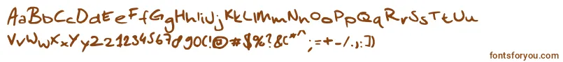 Weitere Informationen zur Sandersscribble-Schriftart Sandersscribble-Schriftart – Braune Schriften