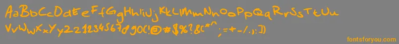 fuente Sandersscribble – Fuentes Naranjas Sobre Fondo Gris