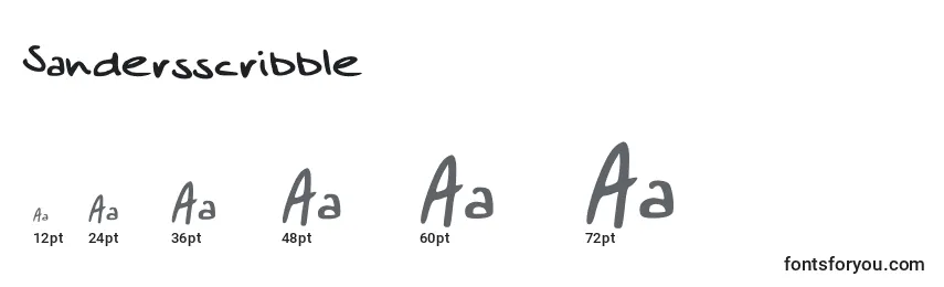 Sandersscribble Font Sizes