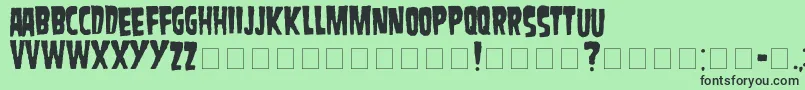 Шрифт Danzig – чёрные шрифты на зелёном фоне