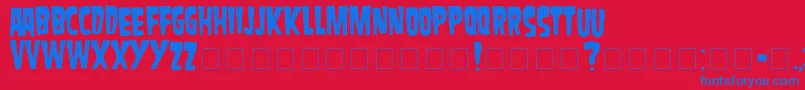 Danzig Font – Blue Fonts on Red Background