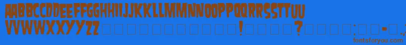 Danzig Font – Brown Fonts on Blue Background
