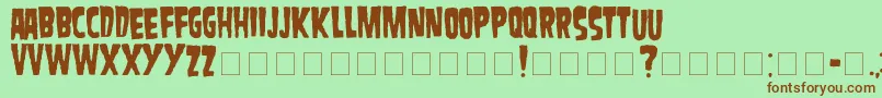 Danzig Font – Brown Fonts on Green Background
