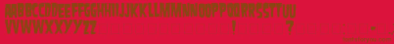 Danzig Font – Brown Fonts on Red Background