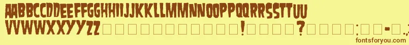 Danzig Font – Brown Fonts on Yellow Background