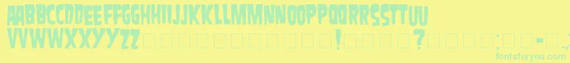 Danzig-Schriftart – Grüne Schriften auf gelbem Hintergrund