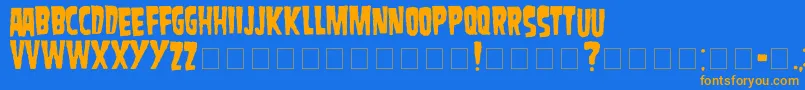 Danzig Font – Orange Fonts on Blue Background