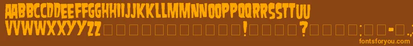 Danzig Font – Orange Fonts on Brown Background
