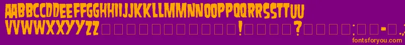 Danzig Font – Orange Fonts on Purple Background