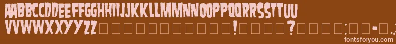 Danzig Font – Pink Fonts on Brown Background