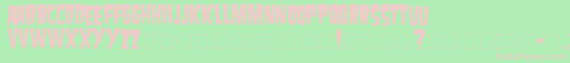 フォントDanzig – 緑の背景にピンクのフォント