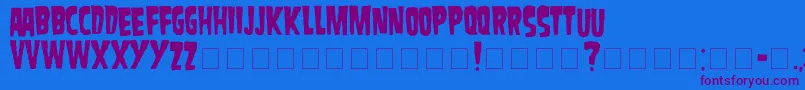 Danzig Font – Purple Fonts on Blue Background