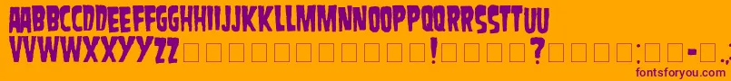 Danzig Font – Purple Fonts on Orange Background