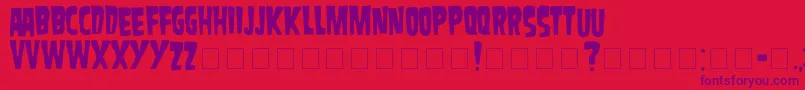 Danzig-fontti – violetit fontit punaisella taustalla
