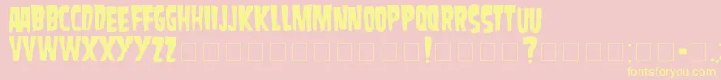 Danzig Font – Yellow Fonts on Pink Background