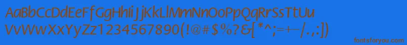 Ft55 Font – Brown Fonts on Blue Background