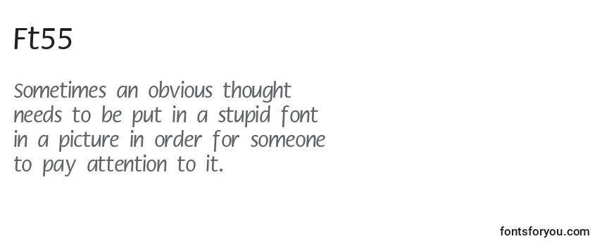 Review of the Ft55 Font