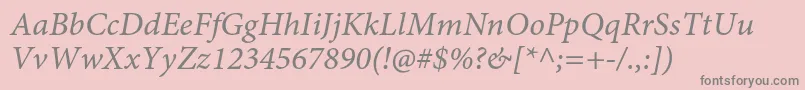 More about MinionproItcapt Font MinionproItcapt Font – Gray Fonts on Pink Background