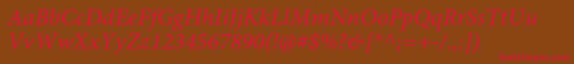 MinionproItcapt Font – Red Fonts on Brown Background