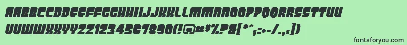 PanicbuttonbbItal Font – Black Fonts on Green Background