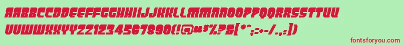 PanicbuttonbbItal Font – Red Fonts on Green Background