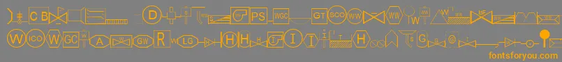 Шрифт EsriSds2.002 – оранжевые шрифты на сером фоне