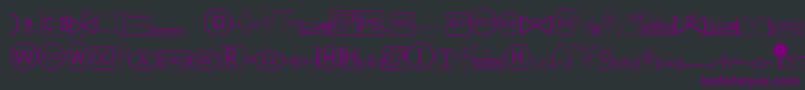 Czcionka EsriSds2.002 – fioletowe czcionki na czarnym tle