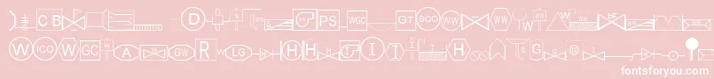 Fonte EsriSds2.002 – fontes brancas em um fundo rosa