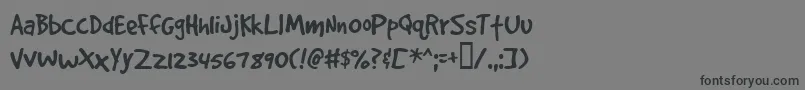 Gooddogplain Font – Black Fonts on Gray Background