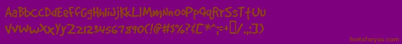 Gooddogplain Font – Brown Fonts on Purple Background