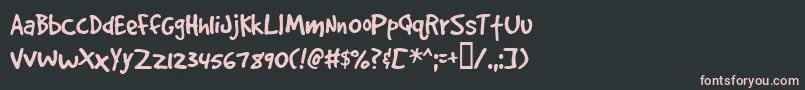 Gooddogplain Font – Pink Fonts on Black Background