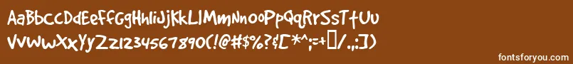 Gooddogplain Font – White Fonts on Brown Background